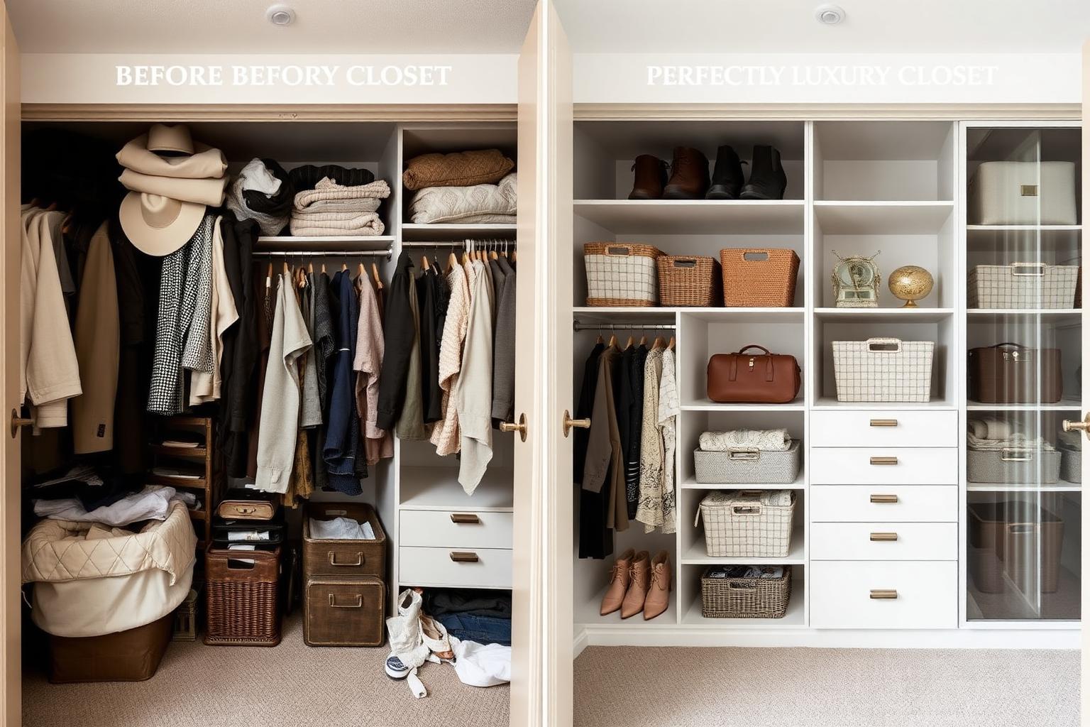 Antes e depois — Closet